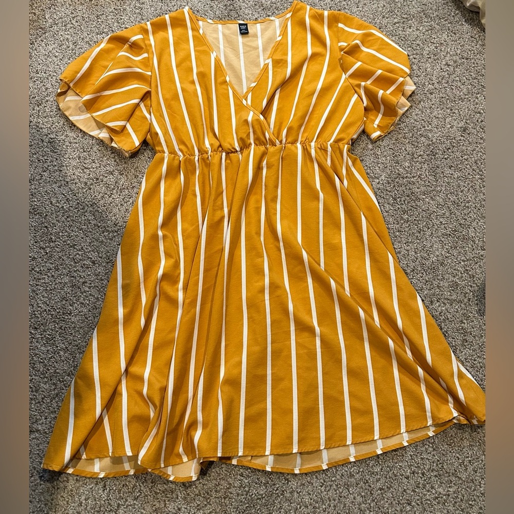 SHEIN Curve Yellow Summer Dress 2XL